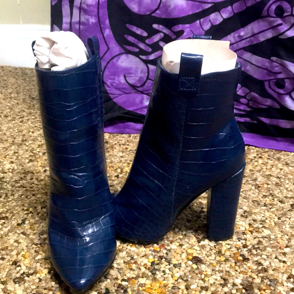 New Peacock Blue Booties